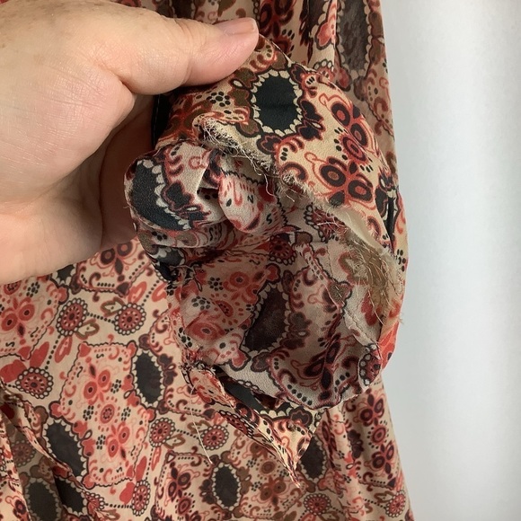 Amir Slama Floral Silk Blouse with Tie Front AS IS - Picture 6 of 7